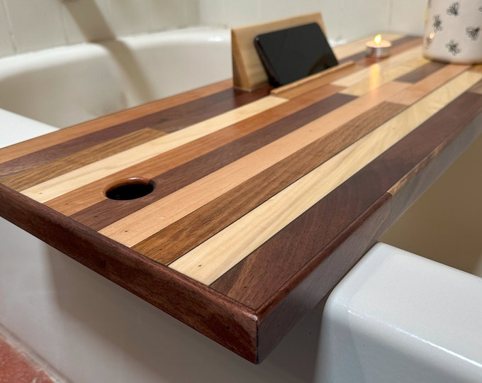 Bathtub Tray, Mixed Reclaimed Wood