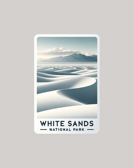Adesivo Parco Nazionale White Sands – Decalcomania Originale USA Per Amanti Della Natura