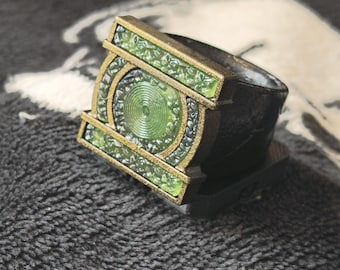 Anello in stile Lanterna Verde di Hal Jordan (HBO), stampato in 3D.