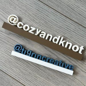 Personalized Instagram Username Desk Decor, Decoration Workspace, Home Office Decor, 3D Printed, Social Media Username