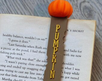 Pumpkin Time Bookmark, Fall-Themed with Pumpkin Topper, Perfect for Autumn Lovers & Bookworms, Cute Seasonal Reading Accessory