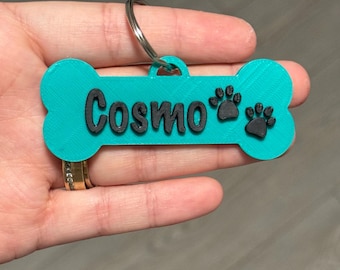 Personalized Dog ID Tag Bone Shape with Name and Phone Number