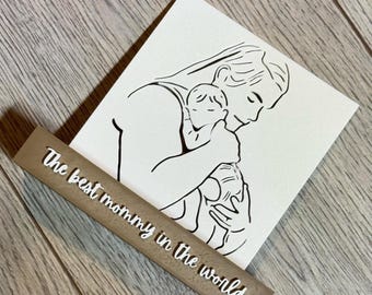 Personalized Mommy and Baby Photo Frame, Custom Picture Frame Gift