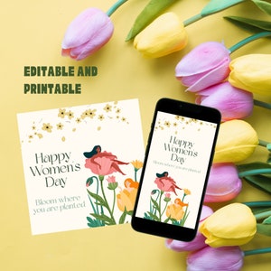 International Women's Day Template Editable, Women's Day Template, Editable Jettemplate, Instant Download, Printable Template