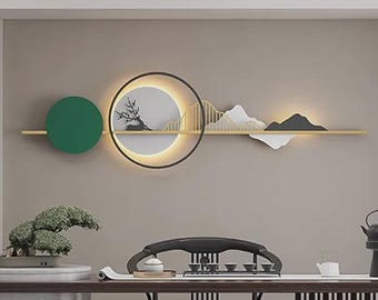 Modern LED Wall Art: Geometric Acrylic Backlit Wall Lamp