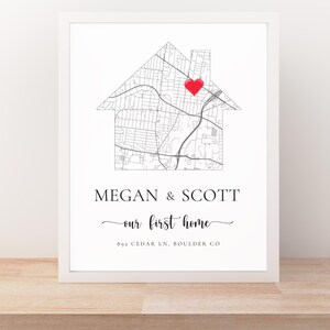 Mappa della casa personalizzata, regalo di inaugurazione della casa personalizzato, il nostro primo acquirente di casa, regalo per la prima casa, la nostra prima casa, regalo da un agente immobiliare, file digitale