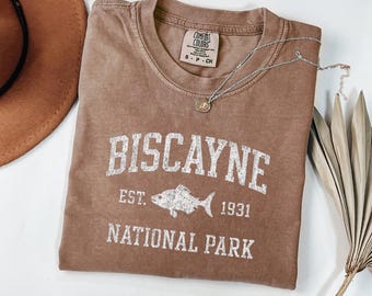 Camiseta Biscayne National Park Comfort Colors, camiseta retro de senderismo