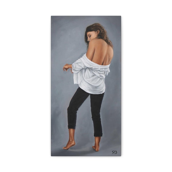 Figure Study #1 | Canvas Art Print | Academic Female Figure Painting