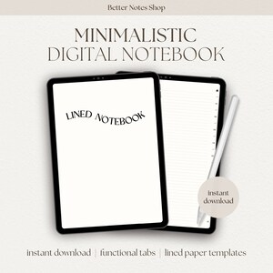 Student Digital Notebook with Tabs, Goodnotes Notebook, Portrait Notebook, Digital Notebooks, Digital Notes Templates, Notability Notebook