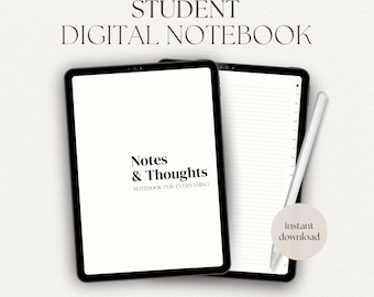 Digital anteckningsbok för studenter: Kompatibel med Goodnotes och Notability (PDF)