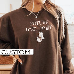 Personalized Future Mrs Sweatshirt, Engagement Gift, I Said Yes Sweater, Bridal Shower Gift, Personalized Fiancee Hoodie, Bride To Be Hoodie
