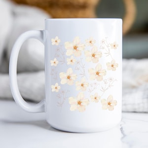 Flowers Coffee Mug Spring Floral Mug Botanical Tea Cup Gift Floral Nature Mug Gift For Women Floral Meadow Spring Summer Collection