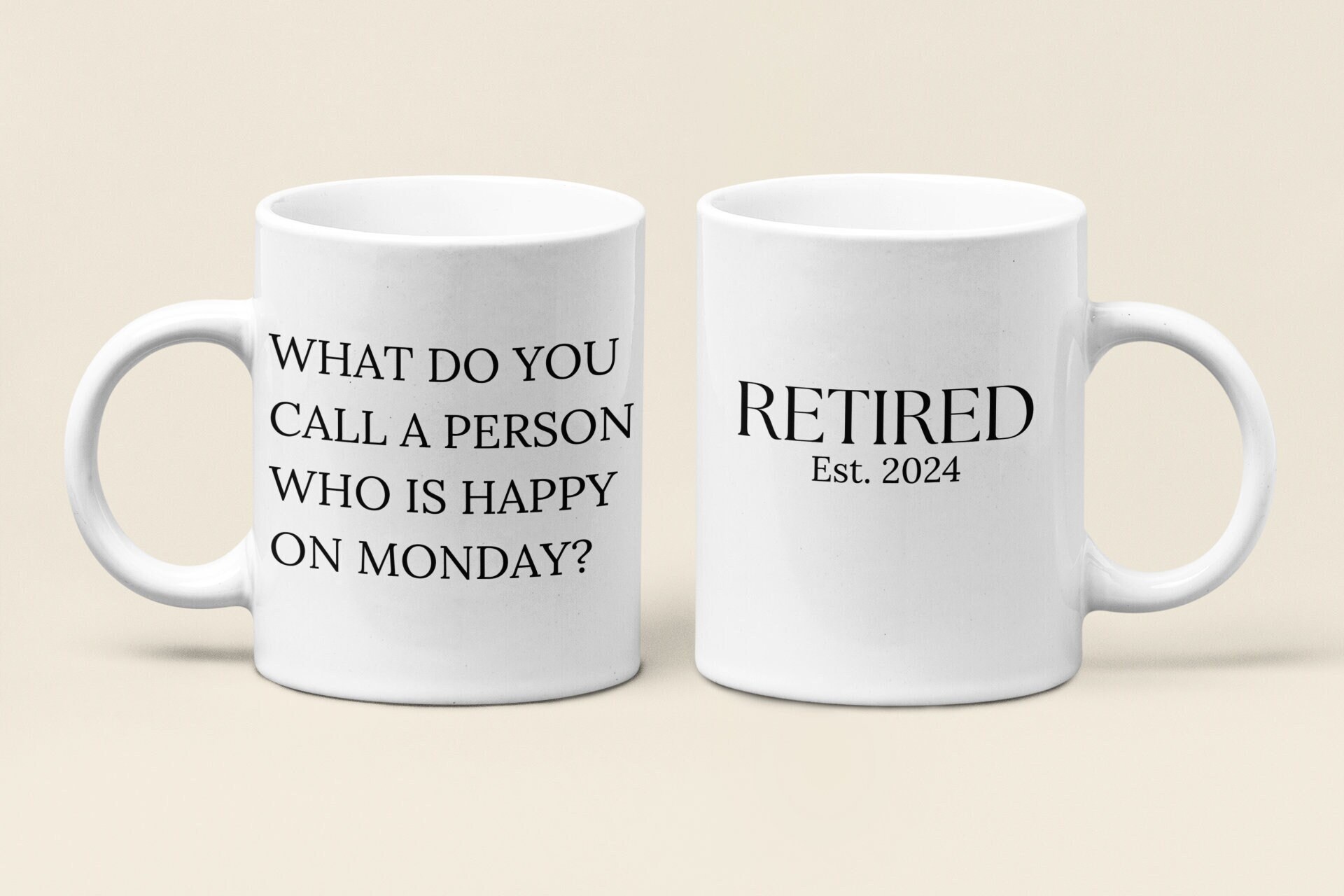 Funny Retirement Coffee Mug 11Oz - 'Happy Monday' Gift For Retirees, Coworkers, Teachers - View #2