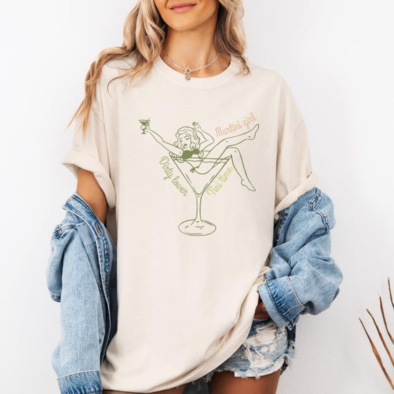 Filthy Martini Shirt Comfort Colors Martini Lover Gift Martini Club Shirt Tini Time Shirt Martini Cocktail Shirt Unique Gift Oversized Shirt