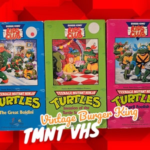 Burger King kids club TMNT VHS set