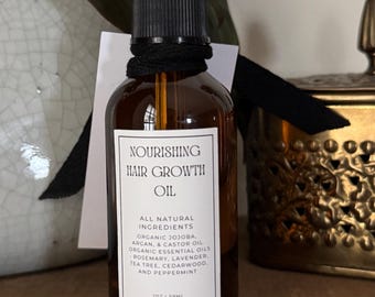Nourishing Hair Oil | Rosemary Hair Growth Oil | Growth Serum for Thicker, Fuller Hair | Natural Scalp Oil with Castor, Argan & Jojoba| 2oz
