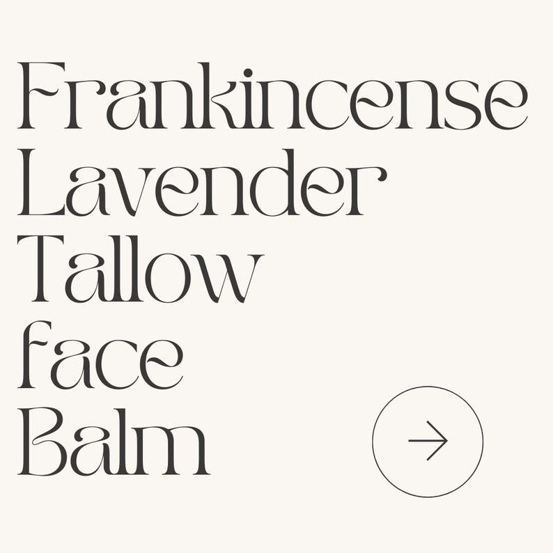 Tallow Face Balm | Non-Toxic Face Moisturizer | Organic Grass-Fed Tallow Skincare | Lavender & Frankincense Balm image 4