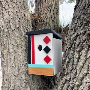 mid century modern bird house