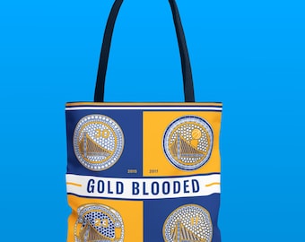 Golden State Warriors NBA Championship Dynasty Large Tote Bag - Basketball Legacy Graphic Illustration - Splash Brothers SF Oakland