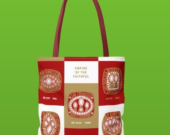 San Francisco 49ers XL Tote Bag, Super Bowl rings reusable shopping grocery pool carryall duffle, football sports Niners SF Bay Area dynasty