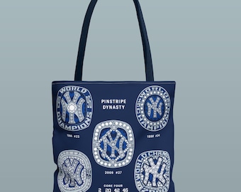 New York Yankees Baseball Tote Bag, World Series Design, MLB Gift, Stadium Bag Grocery Reusable Pool Mom Carryall, NY Sports Memorabilia