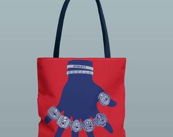 New England Patriots NFL Super Bowl Championship Hand Design Tote Grocery  ag - Football Dynasty Tom Brady Gronk Belichick