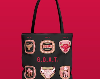 Chicago Bulls NBA Championship Dynasty Ring Tote Bag - Basketball Championship Finals MVP - Michael Jordan Pippen Rodman