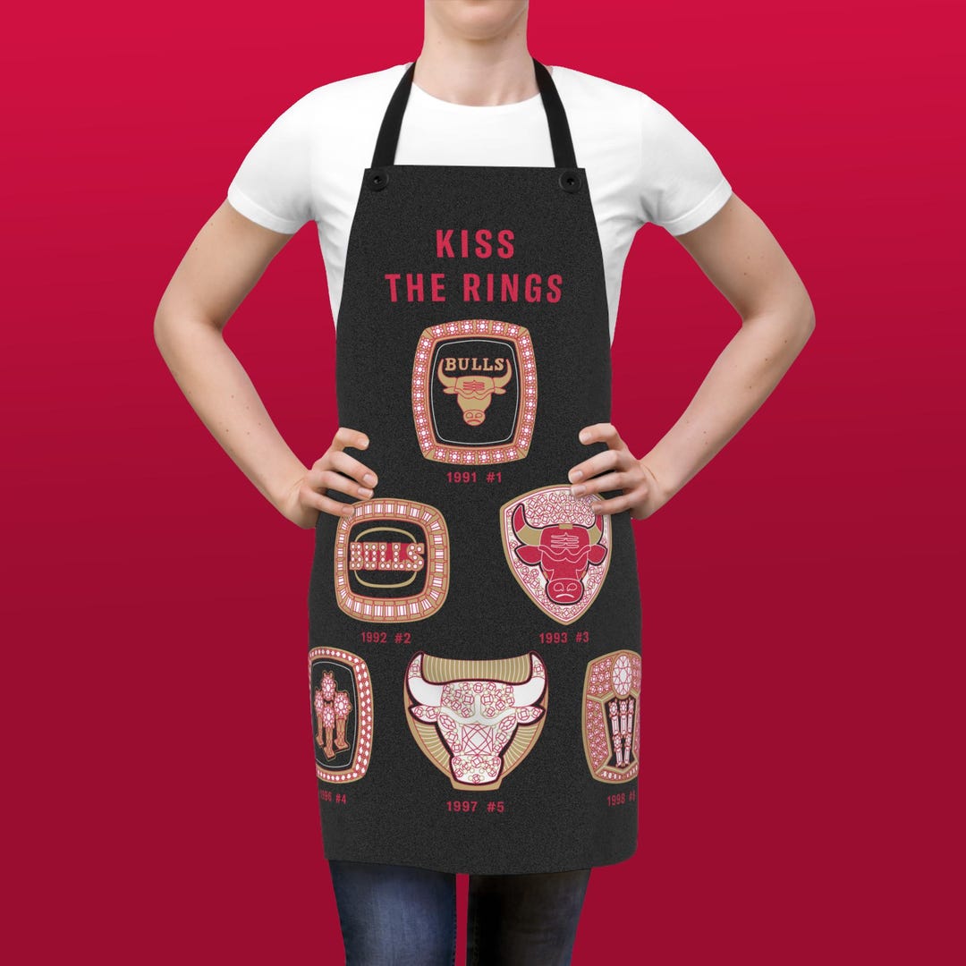 Chicago Bulls Apron, NBA Basketball Grill BBQ Chef Gift 