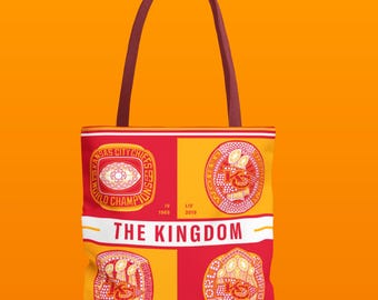 Kansas City Chiefs NFL Dynasty Championship Tote Bag - Football Legacy Graphic Illustration - Patrick Mahomes Era Collection