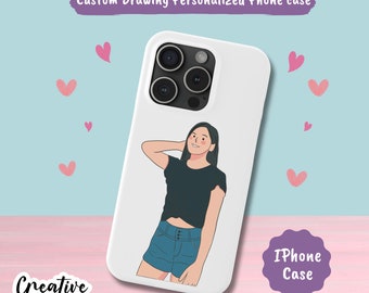 Custom Drawing Phone Cases, Personalized Portrait phone case