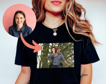 Camiseta personalizada con cara divertida de Crepúsculo, romance con vampiro y lobo, camiseta gráfica, camiseta de Ed y Bella, camiseta gráfica de películas de Crepúsculo para amantes del cine.
