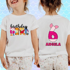 Personalized Winnie and Pooh Bear Birthday T-shirt, Bear Character Birthday Girl Shirt, Pooh Bear Birthday Boy Shirt, Pooh Bear Birthday Tee