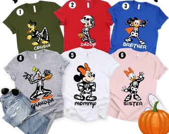 Custom Halloween Mickey and Friends Shirt | Theme Park Family Matching Trip Halloween Tee