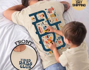 Tired Dads Club Shirt, Road Design Car Racing Play Mat Father's Day Gift Tee