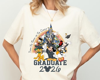 Graduate Mickey and Friends Shirt, Gift for Graduate T-shirt, From the Tassel to the Castle Shirt, College Graduation, Mom Gift Graduate Tee