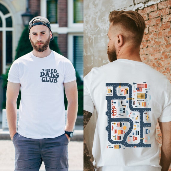 Tired Dads Club Shirt, Play Cars On Dad's Back Mat Road Car Race Track Shirt, Cute Tired Dads Club Tee, Father's Day Gift, Dad Birthday Gift
