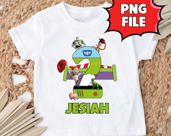 Número de cumpleaños de Toy Story personalizado PNG, nombre personalizado (descarga digital)
