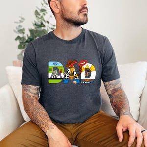 Custom Toy Story Birthday Shirt | Family Matching T-shirts | Buzz Lighter Birthday Tee Dark Heather Grey