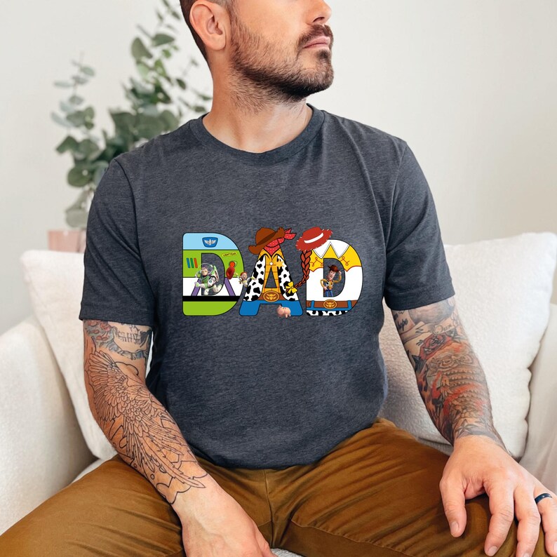 Custom Toy Story Birthday Shirt | Family Matching T-shirts | Buzz Lighter Birthday Tee Dark Heather Grey