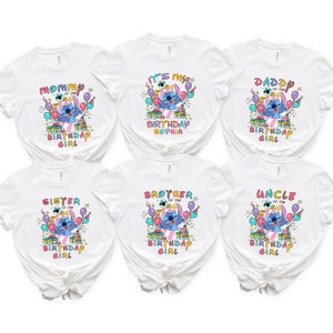 Stitch Birthday Shirt, Personalized Birthday Shirt, Custom Disney Stitch Birthday Shirt, Birthday Girl Shirt, Birthday Family Shirts