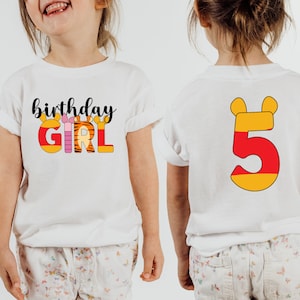 Winnie The Pooh Birthday Shirt Matching Winnie The Pooh Shirts Pooh Bear Birthday family Shirts Toddler Birthday Shirt Mom Dad