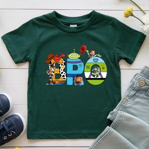 Custom Toy Story Birthday Shirt | Family Matching T-shirts | Buzz Lighter Birthday Tee Forest Green