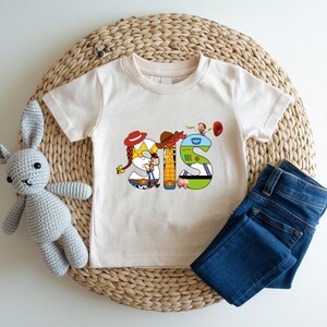 Custom Toy Story Birthday Shirt | Family Matching T-shirts | Buzz Lighter Birthday Tee Natural