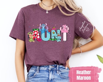Custom Kids Name Aunt Shirt | Mother's Day Gift Shirt | Personalized Auntie Tee
