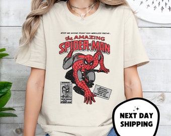 Unisex Spiderman T-Shirt, Spider-Man Shirt, Superhero Shirt, Spiderman Lover Shirt, Retro Family Spider Shirt, Gift for Spider-Man Lover