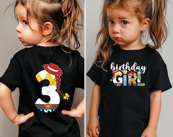Custom Age Toy Story Birthday Shirt | Jesse Girl Birthday T-shirt | Family Matching Tee