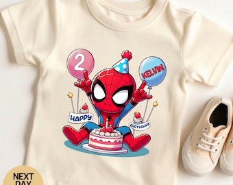 Personalized Spidey and His Amazing Friends Birthday Shirt | Custom Name Superhero Family Matching Shirts
