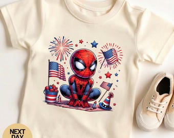 Spiderman 4th of July T-Shirt | Patriotic Superhero Tee | Happy USA 250th Anniversary Shirt