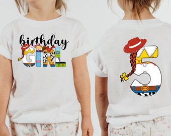 Custom Age Toy Story Birthday Shirt | Jesse Girl Birthday T-shirt | Family Matching Tee