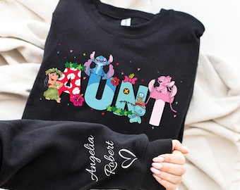 Sudadera personalizada con el nombre de la tía / Sudadera con capucha para regalo del Día de la Madre / Regalo personalizado para la tía